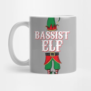 Bassist Elf - Christmas Gift Idea for Bass Players print Mug